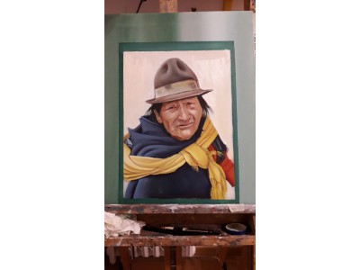 L'ecuatoriana con il cappello - Quadro Moderno d'autore 40x50