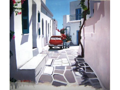 Vicolo di Paros - Quadro Moderno d'autore 50x50