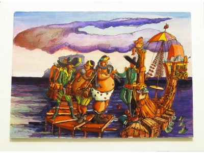 I Pirati all'imbarco - Quadro Moderno d'autore 76x52