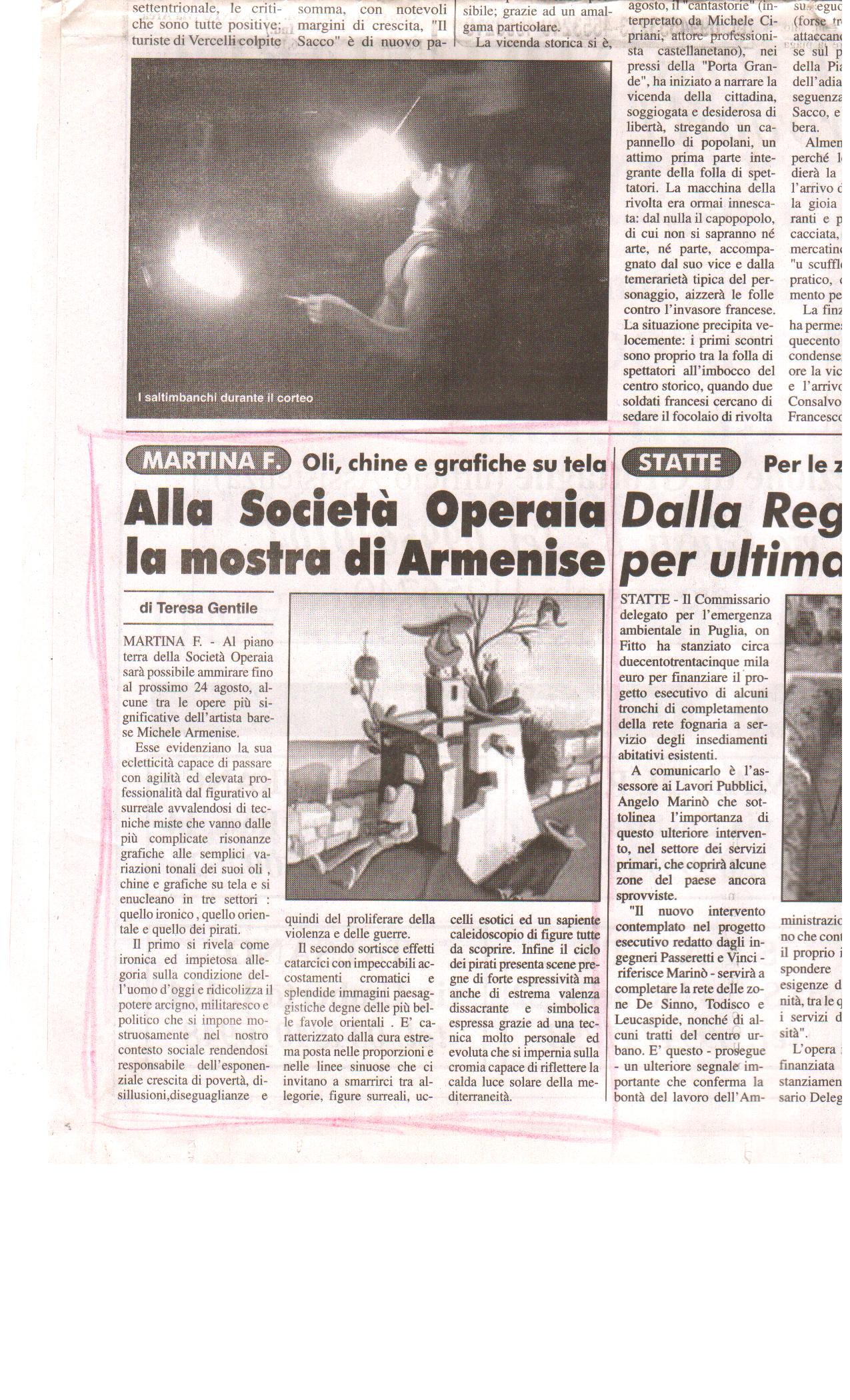 Michele Armenise - Rassegna Stampa